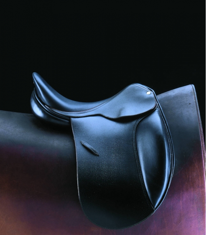 Guibert dressage saddle black leather