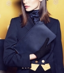 Women full-leather Saumur gloves, black