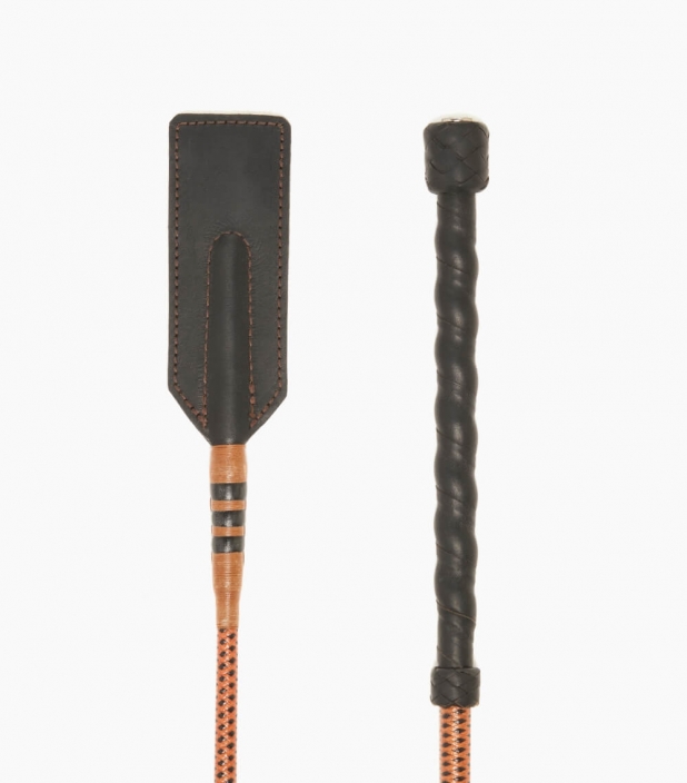 Guibert Paris -Leather and braided coton whip