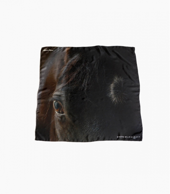 Guibert Paris - Bay horse head silk scarf