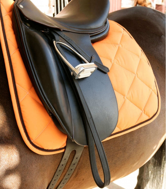 Stirrup buckle belt 30mm in kaki taurillon leather - Guibert Paris