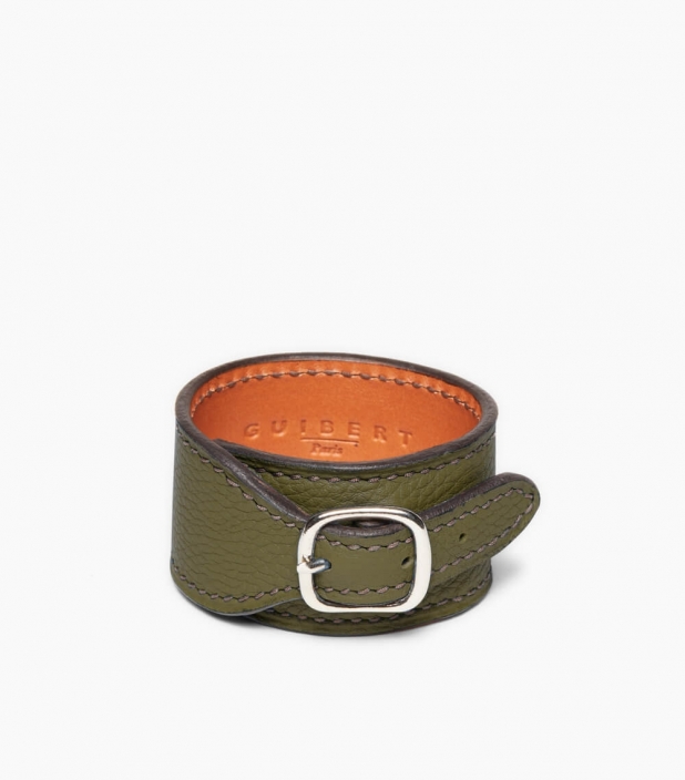 Taurillon Leather Bracelet, kaki