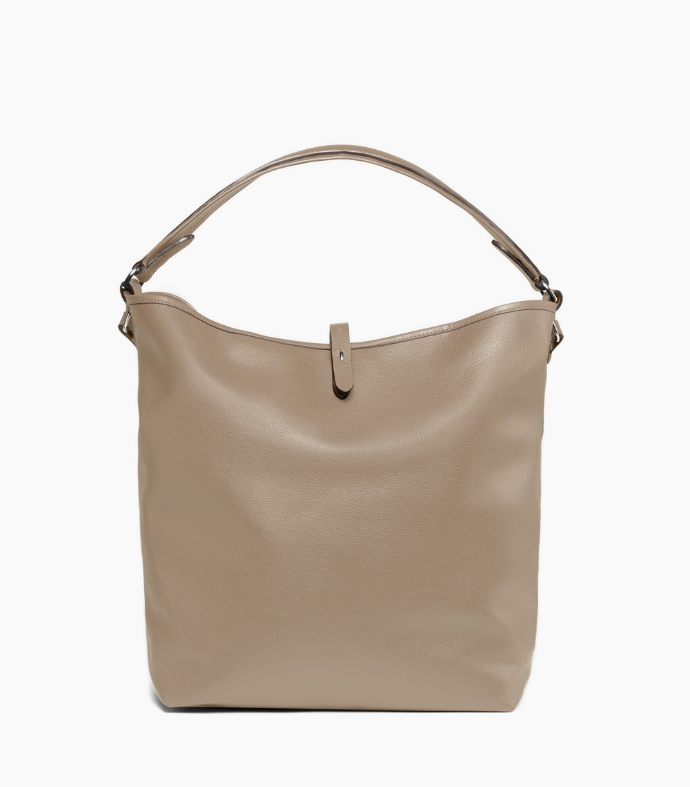 Pretty Grooming bag in dove taurillon leather - Guibert Paris