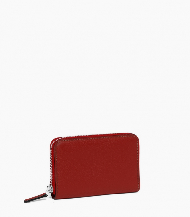 Zipped change purse 4c, red