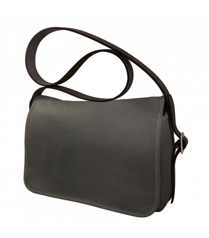 Besace, Saddle Calf - Noir - Mme Franki