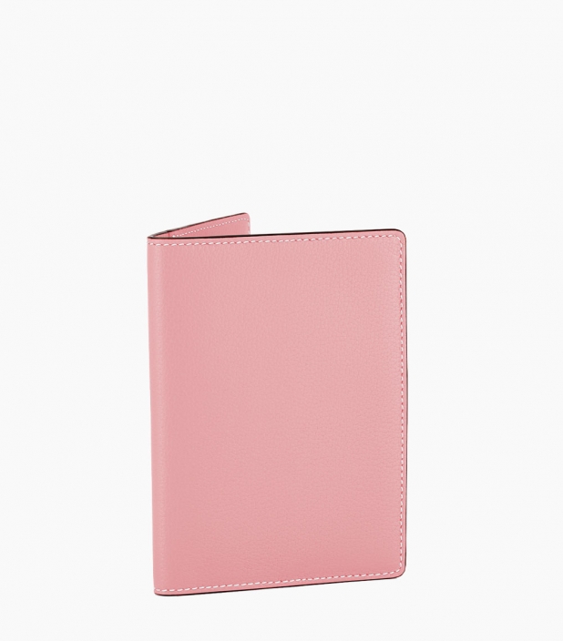 Porte-passeport taurillon Pessoa, rose